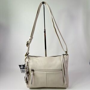 NWT Women’s The Sak Alameda Elegant Cream Leather Shoulder Bag